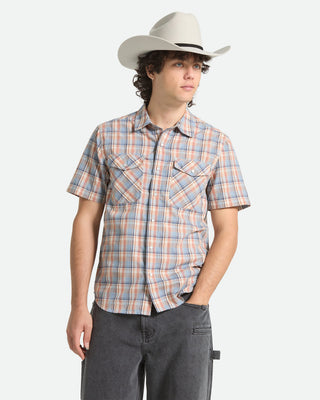 Brixton Breezy Wayne Short Sleeve Shirt - Blue Multi Plaid