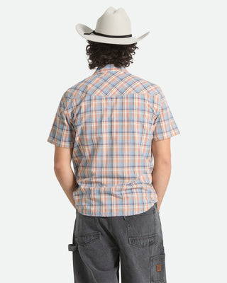 Brixton Breezy Wayne Short Sleeve Shirt - Blue Multi Plaid