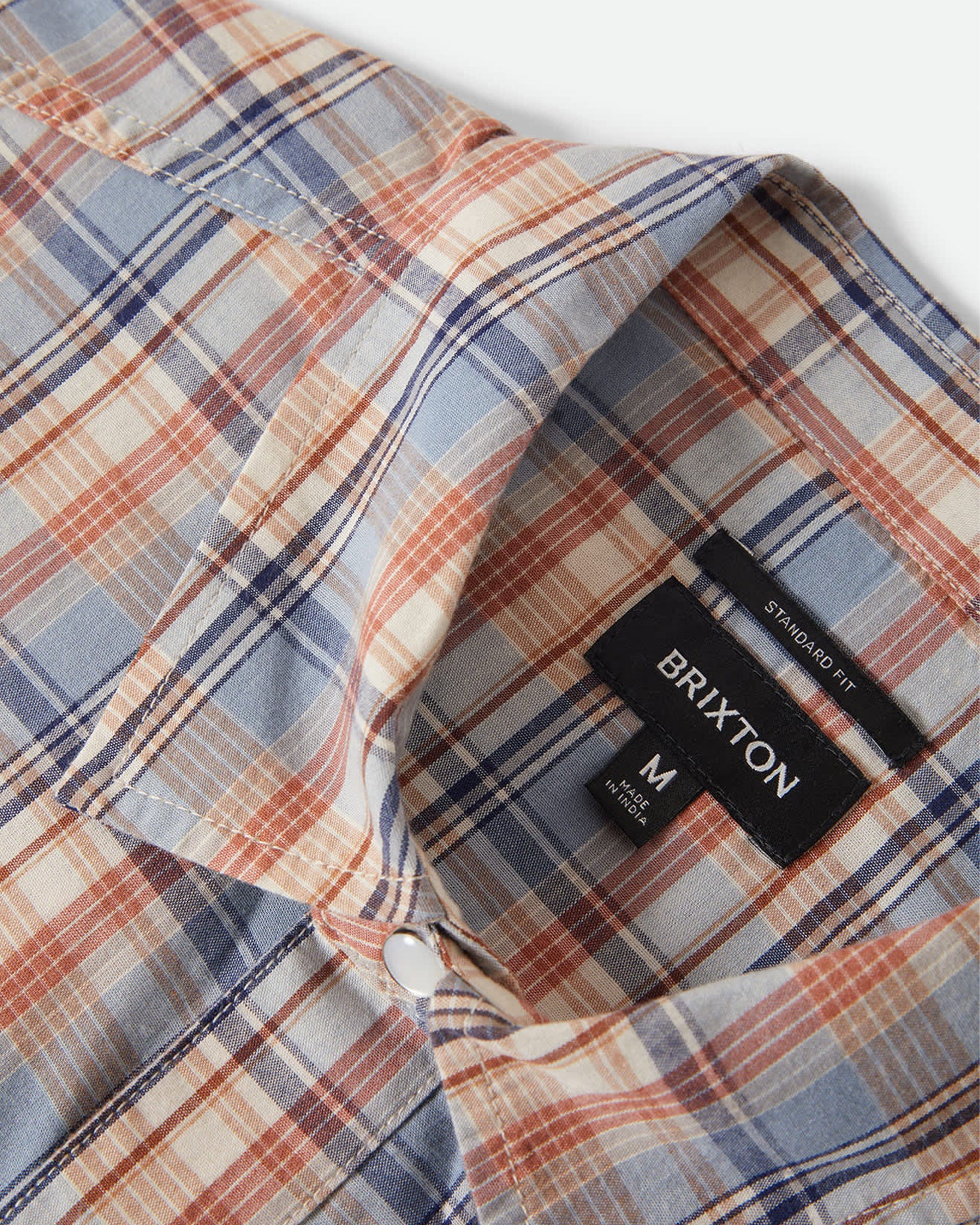 Brixton Breezy Wayne Short Sleeve Shirt - Blue Multi Plaid