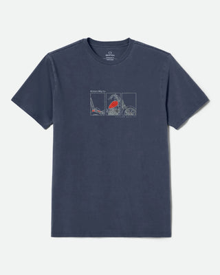 Brixton Briscoe S/S Standard T-Shirt - Mood Indigo Worn Wash