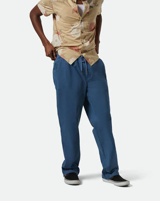 Brixton Broadway VW Elastic Waist Relaxed Pants - Washed Denim Blue