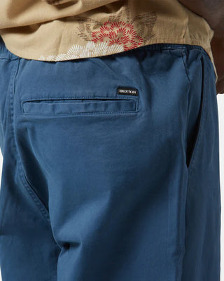 Brixton Broadway VW Elastic Waist Relaxed Pants - Washed Denim Blue
