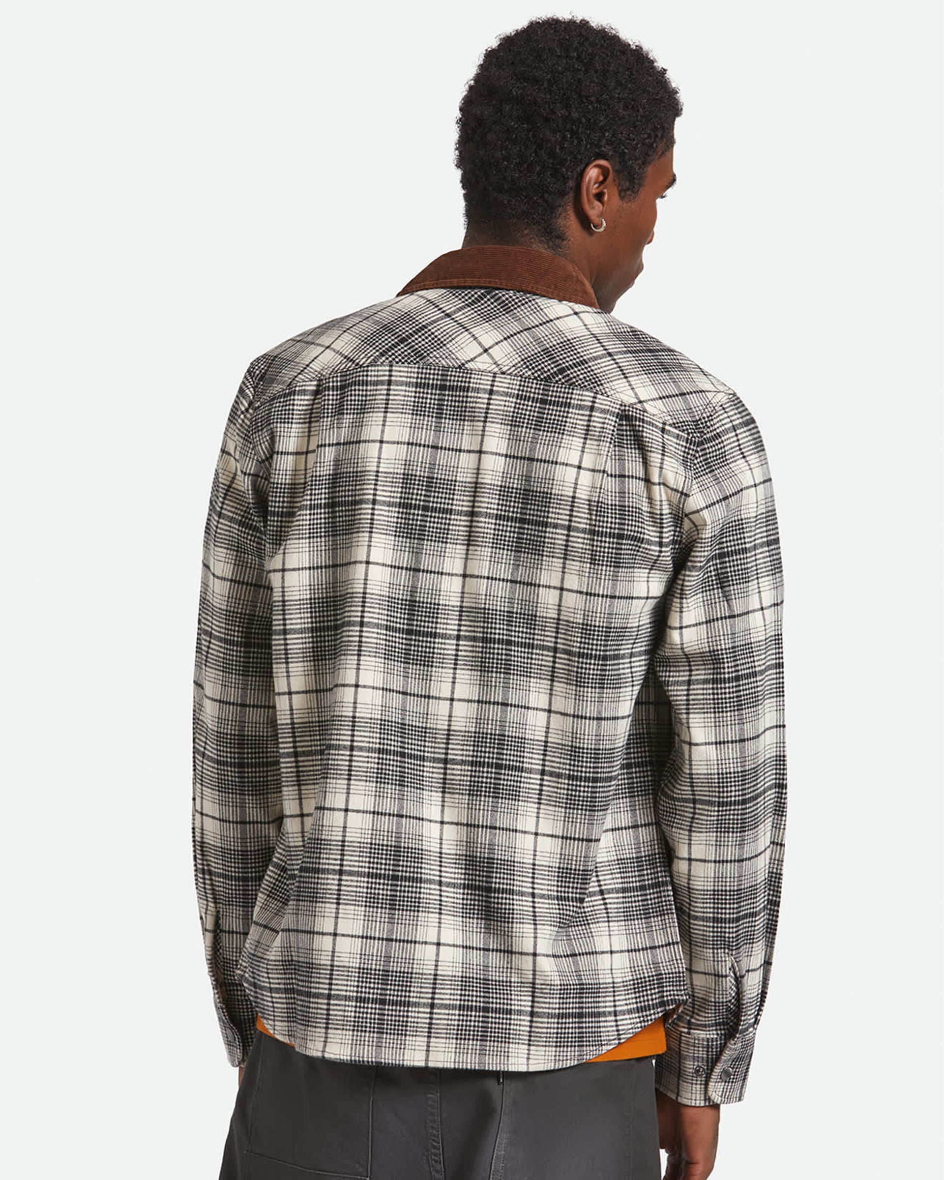 Brixton Builders Bowery Performance Flannel - Off White/Black