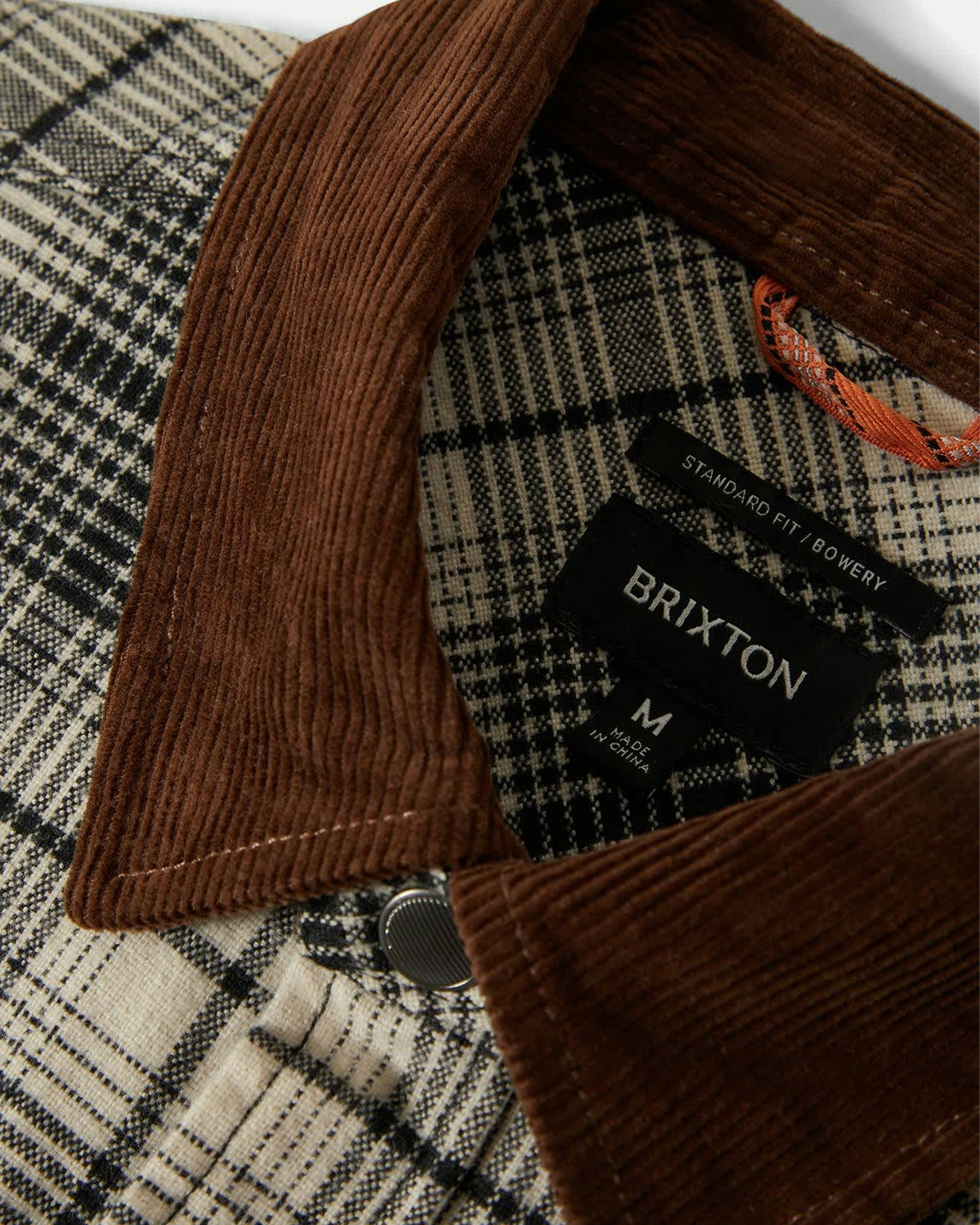 Brixton Builders Bowery Performance Flannel - Off White/Black