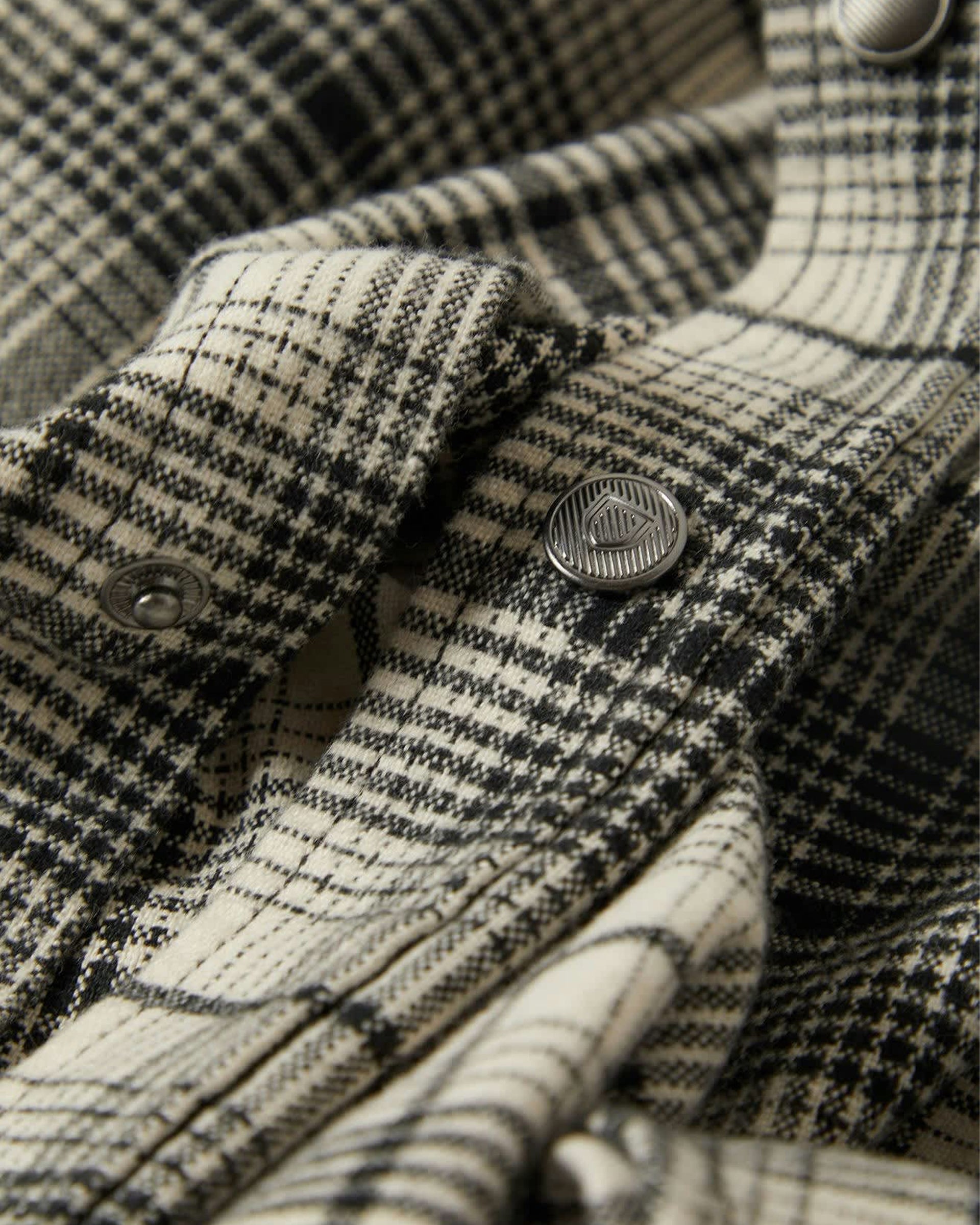 Brixton Builders Bowery Performance Flannel - Off White/Black