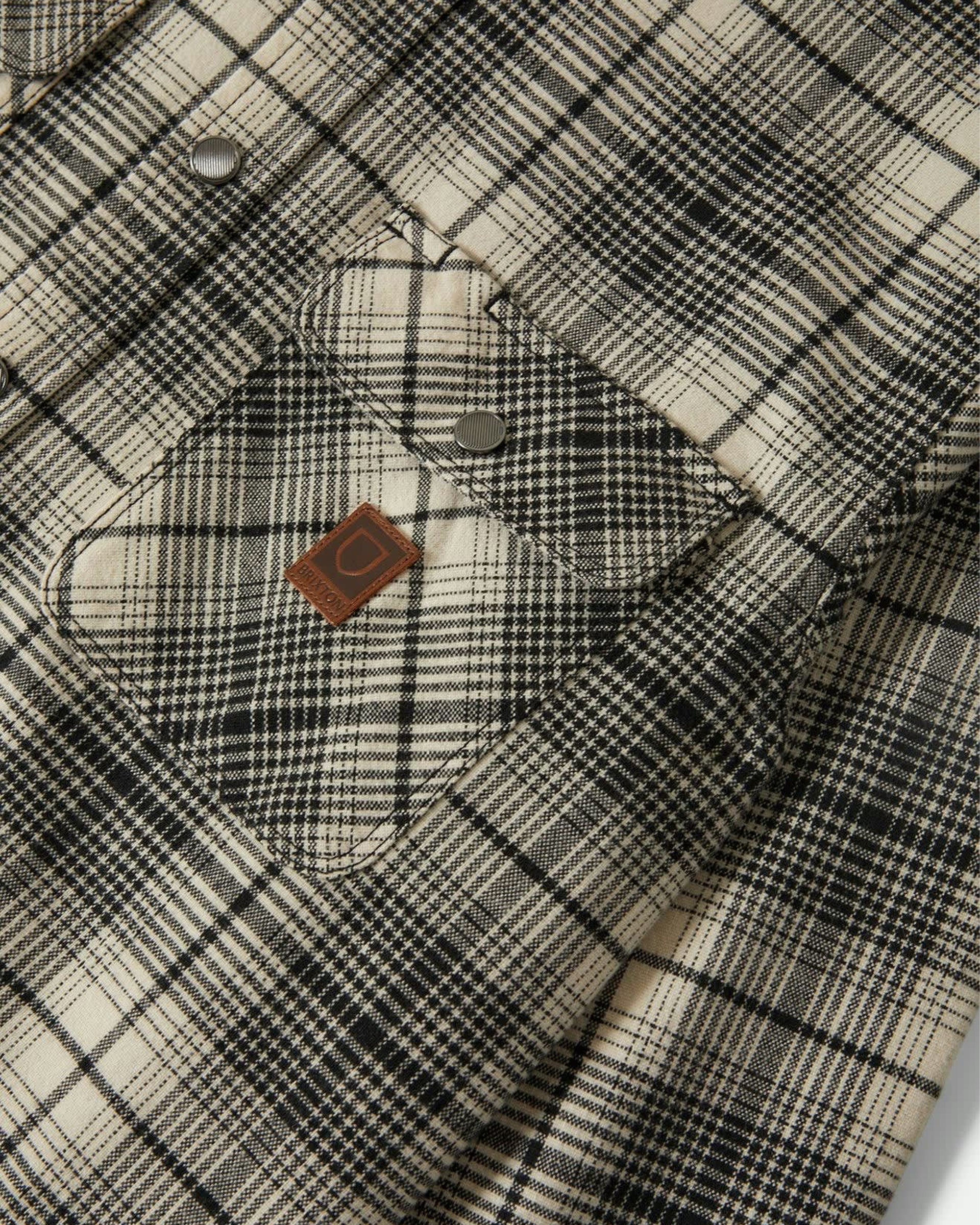 Brixton Builders Bowery Performance Flannel - Off White/Black