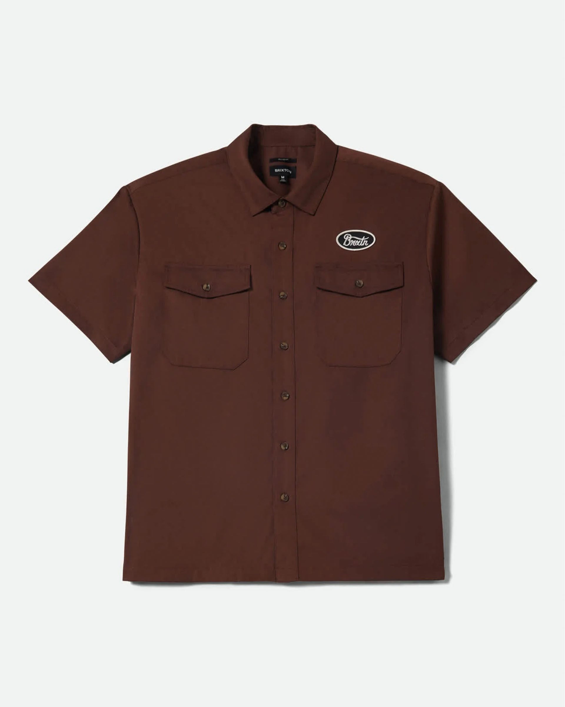 Brixton Builders Olson Short Sleeve Shirt - Chocolate