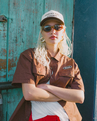 Brixton Builders Olson Short Sleeve Shirt - Chocolate