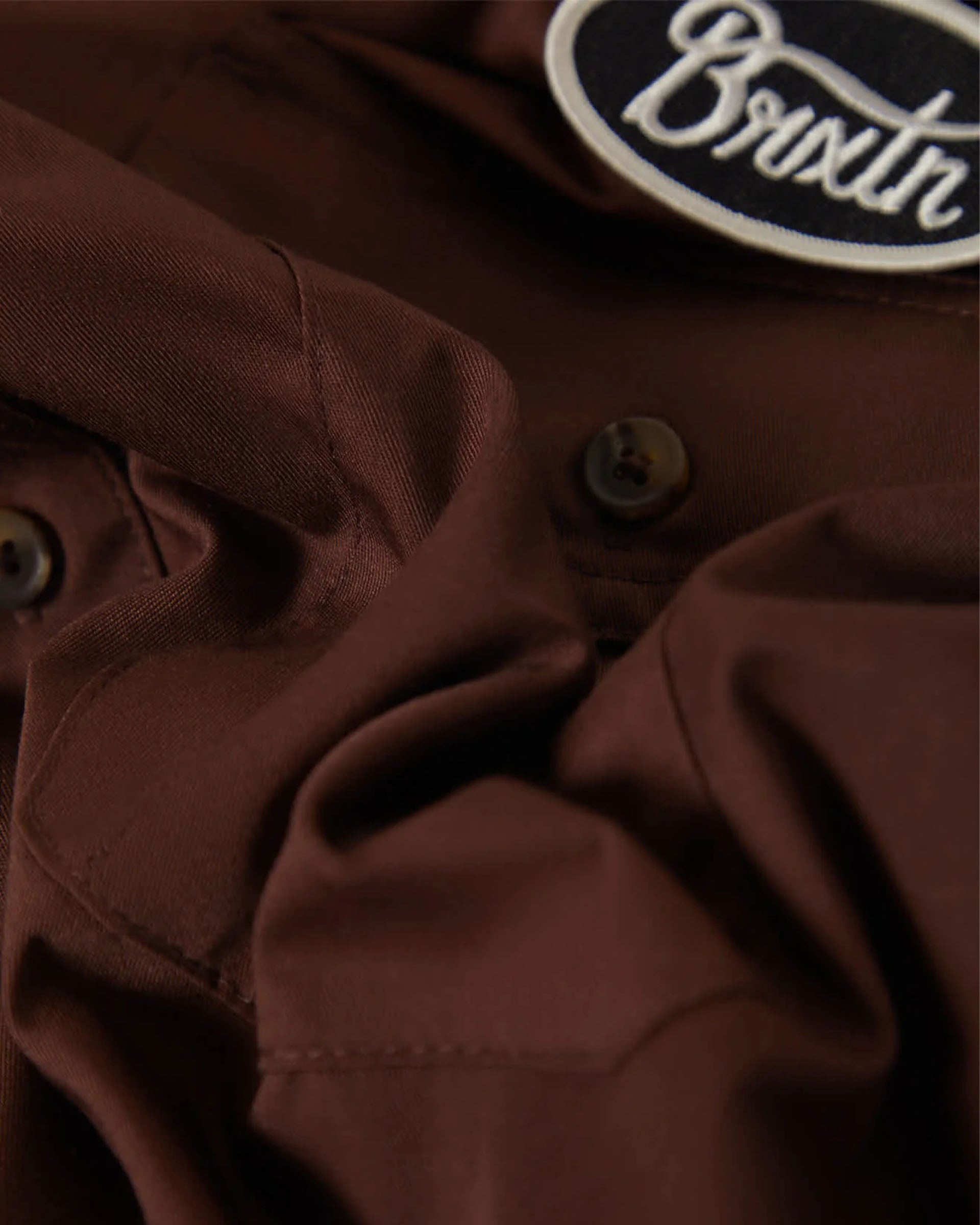 Brixton Builders Olson Short Sleeve Shirt - Chocolate