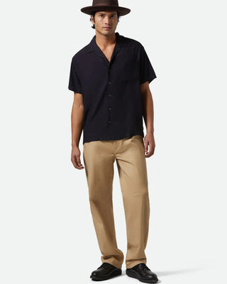 Brixton Bunker Short Sleeve Camp Collar Shirt - Black