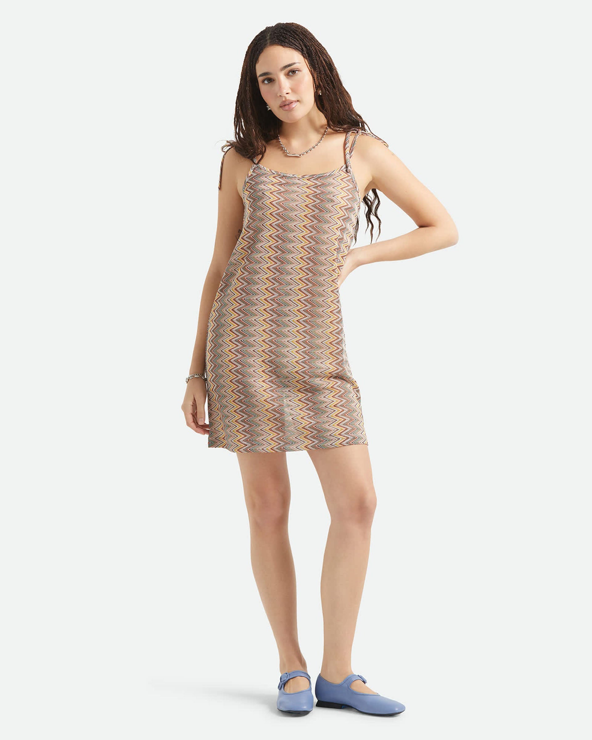 Brixton Women's The Cabana Mesh Tunic Dress - Multi Color Zigzag