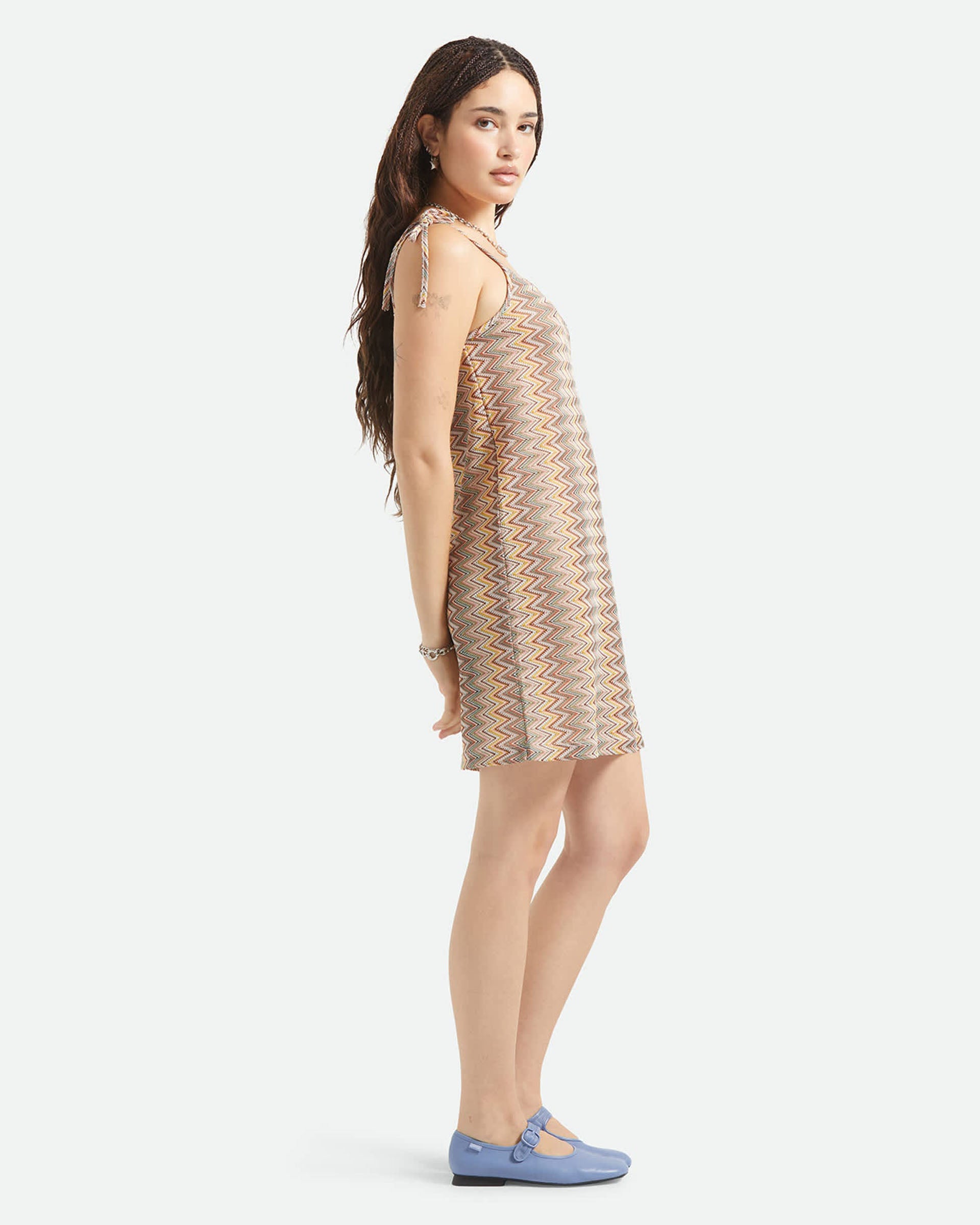 Brixton Women's The Cabana Mesh Tunic Dress - Multi Color Zigzag