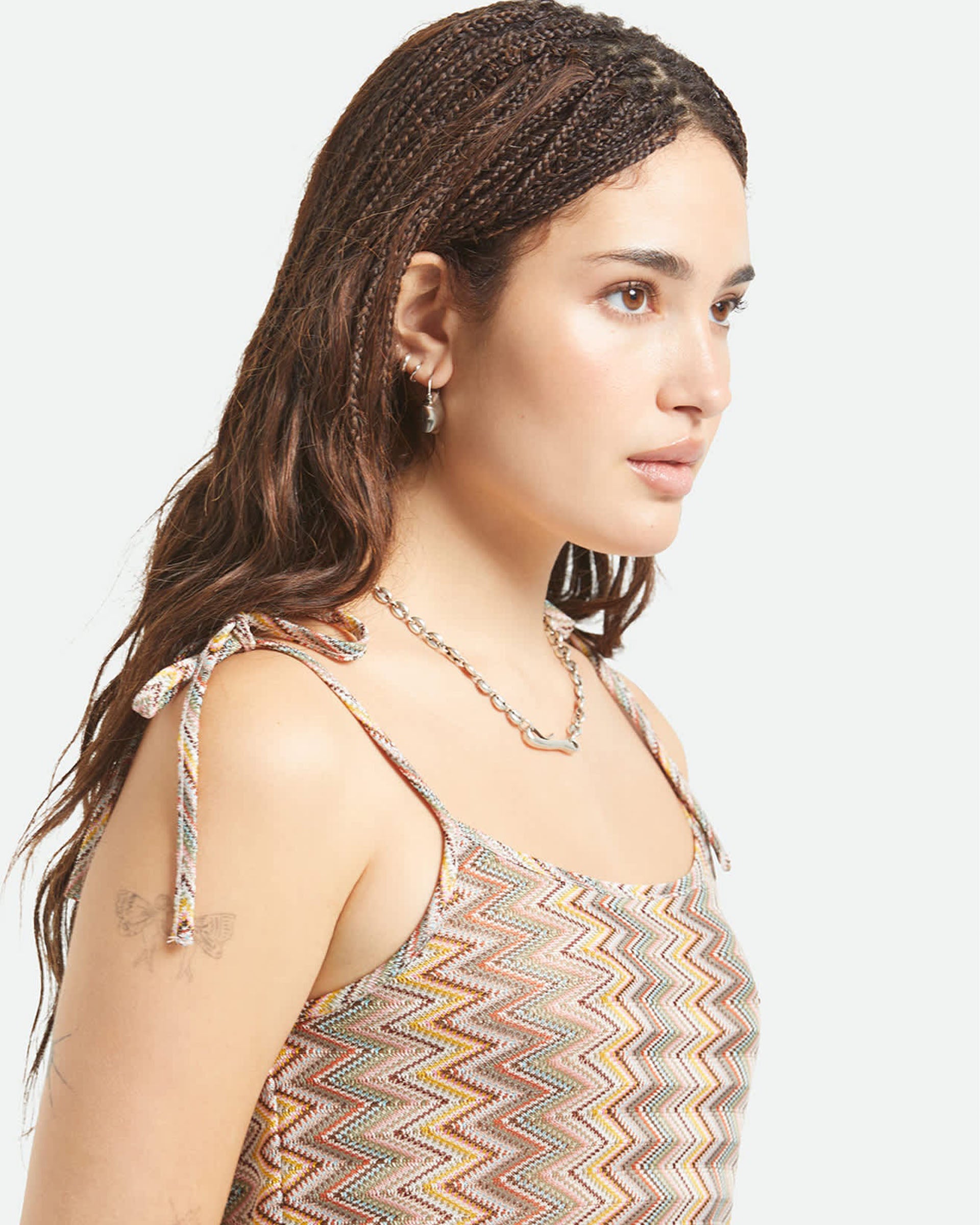 Brixton Women's The Cabana Mesh Tunic Dress - Multi Color Zigzag