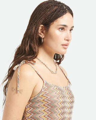 Brixton Women's The Cabana Mesh Tunic Dress - Multi Color Zigzag