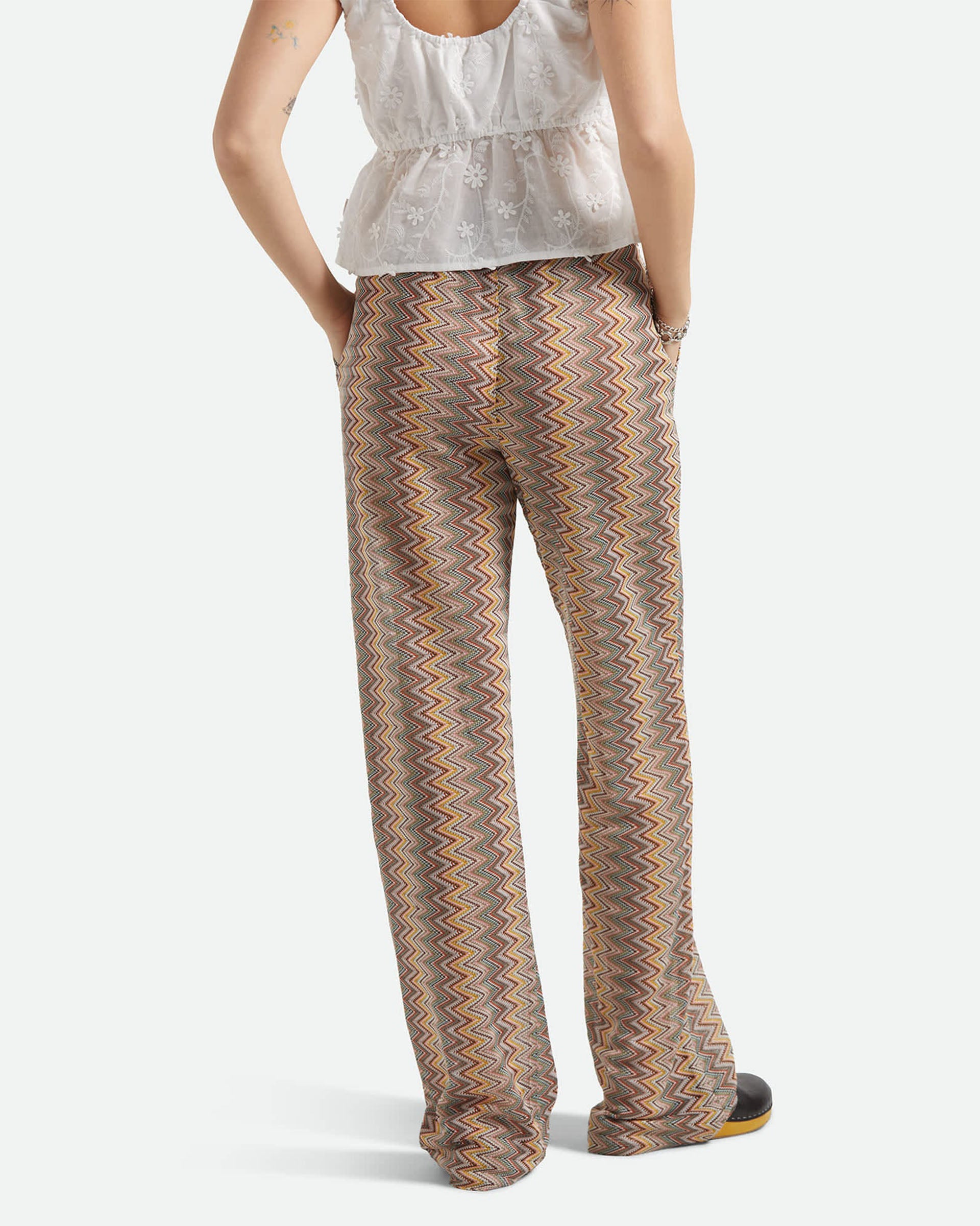 Brixton Women's The Cabana Mesh Lounge Pant - Multi Color Zigzag