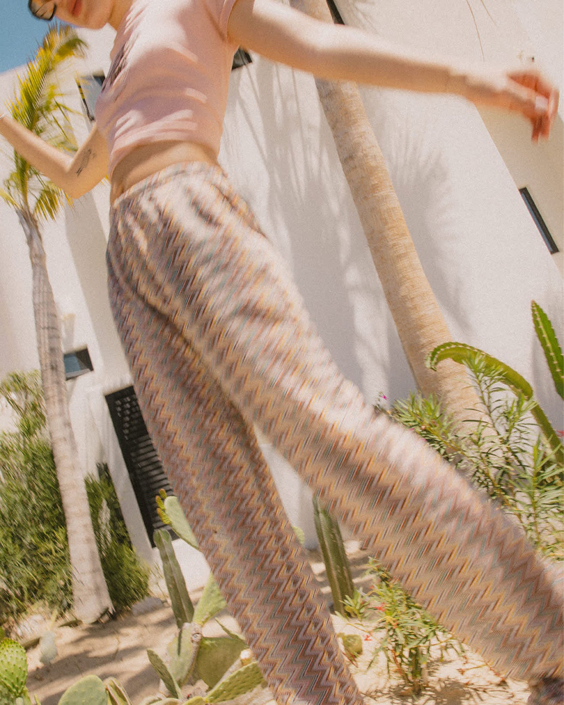 Brixton Women's The Cabana Mesh Lounge Pant - Multi Color Zigzag
