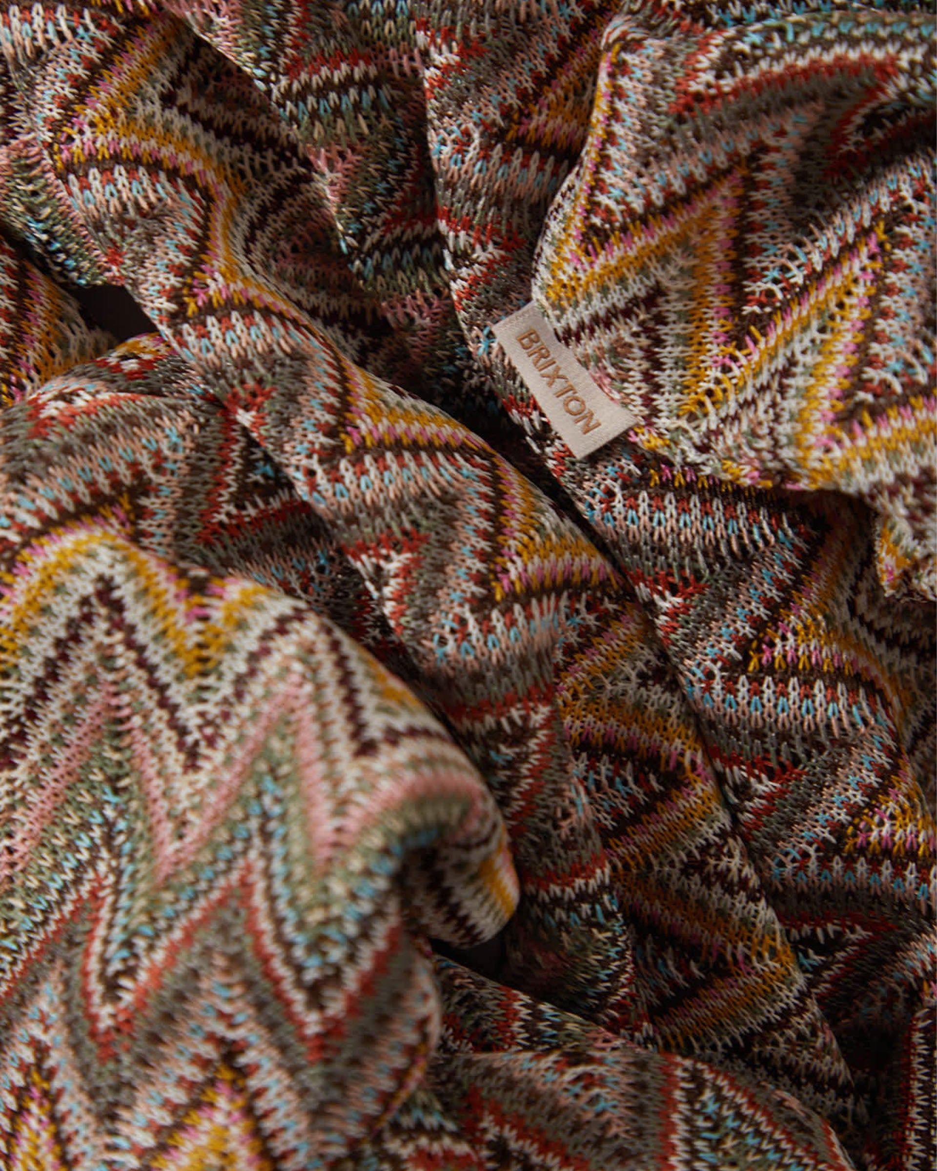 Brixton Women's The Cabana Mesh Lounge Pant - Multi Color Zigzag