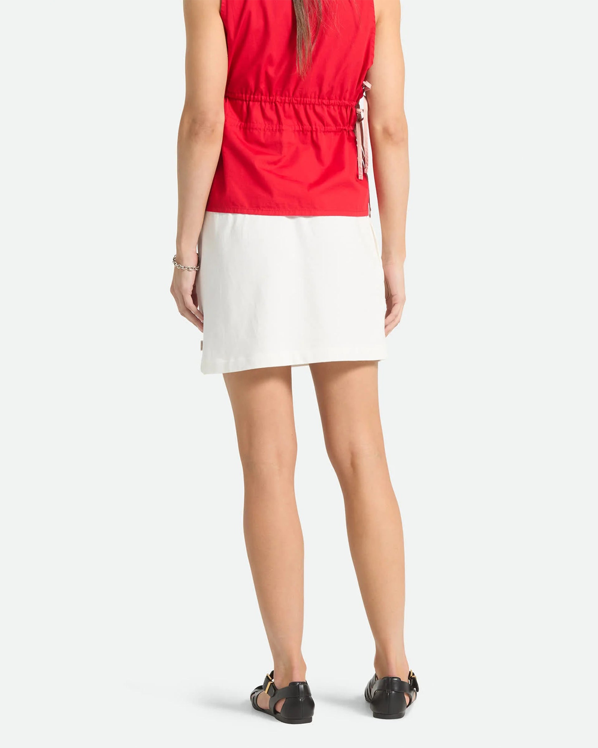 Brixton Women's Carefree Organic Garment Dye Lounge Skirt - Off White