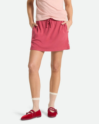 Brixton Women's Carefree Organic Garment Dye Lounge Skirt - Robust Red