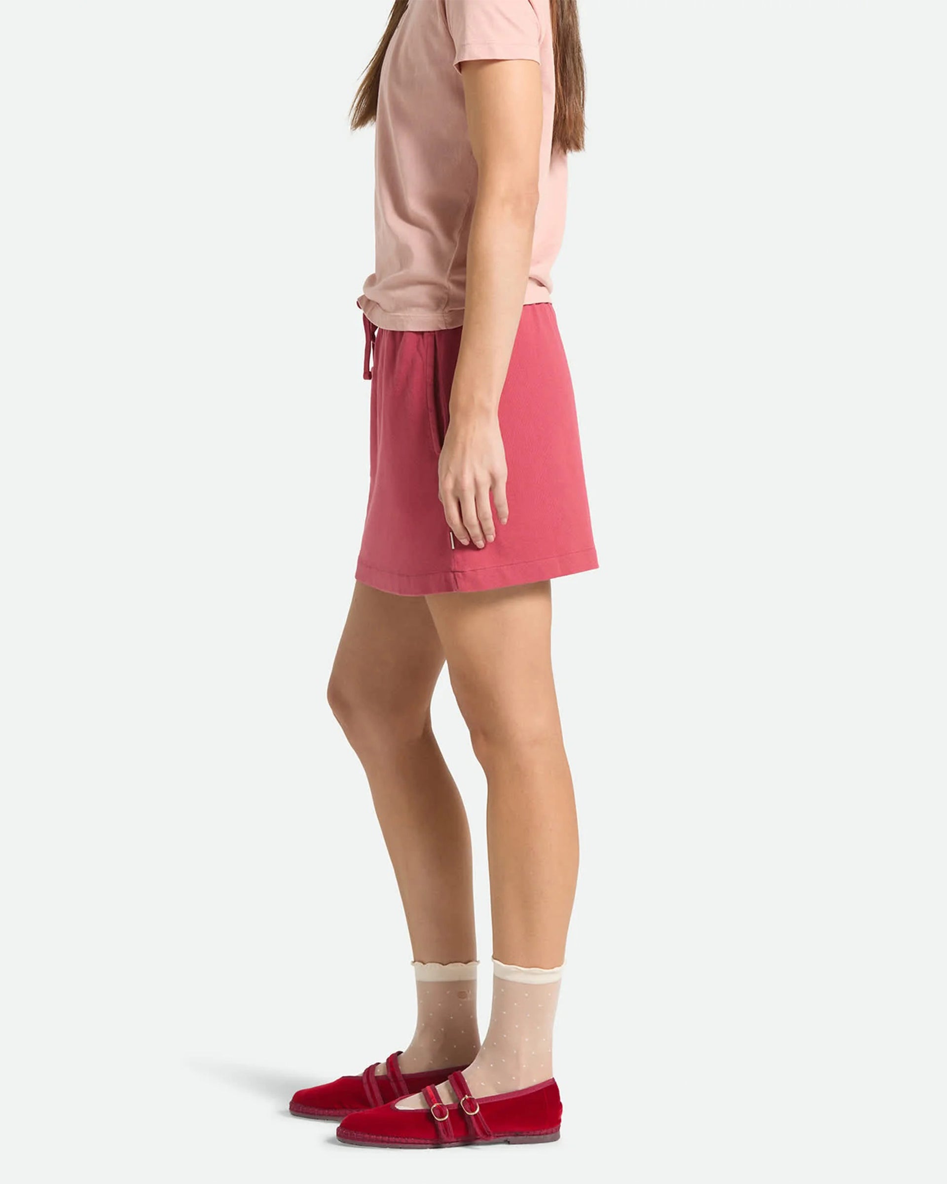 Brixton Women's Carefree Organic Garment Dye Lounge Skirt - Robust Red