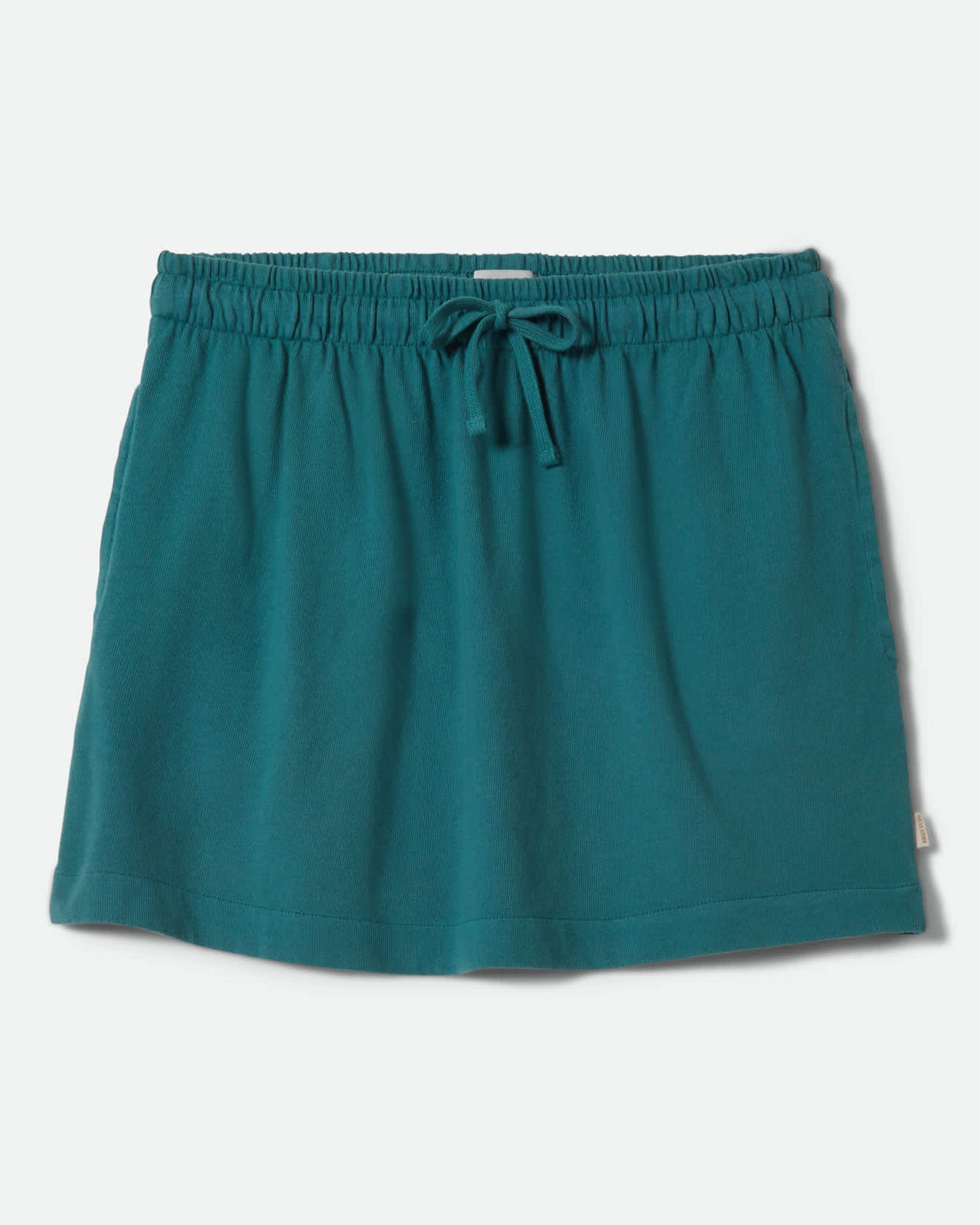 Brixton Women's Carefree Organic Garment Dye Lounge Skirt - Washed Mediterranean Teal