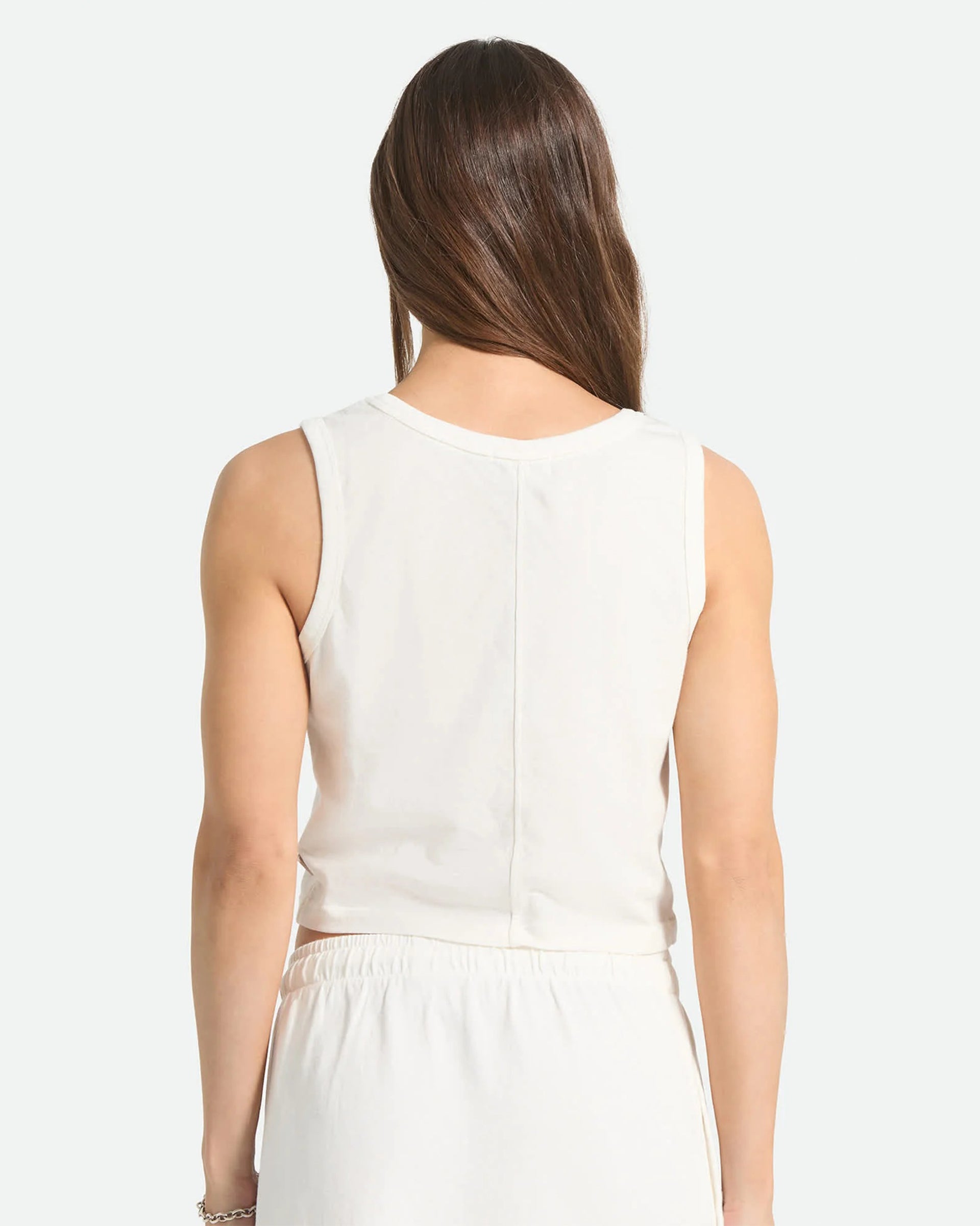 Brixton Women's Carefree Organic Garment Dye Cropped Tank - Off White