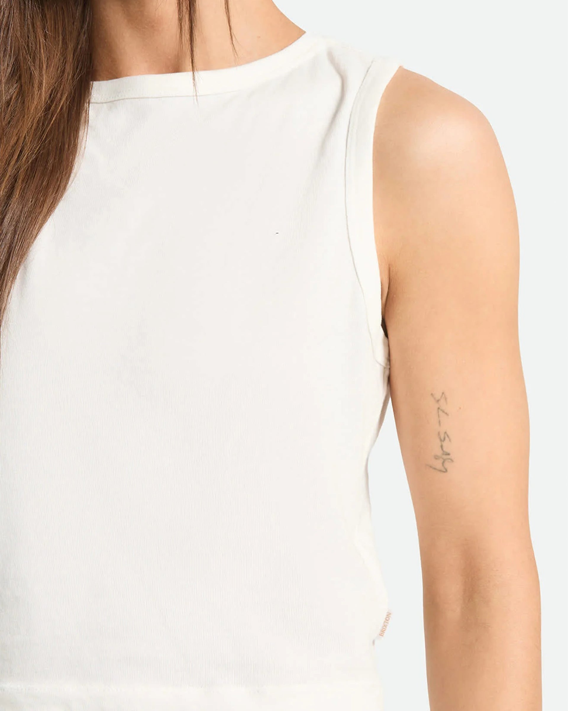 Brixton Women's Carefree Organic Garment Dye Cropped Tank - Off White