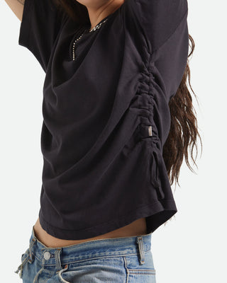 Brixton Women's Carefree Organic Garment Dye Cinch T-Shirt - Black