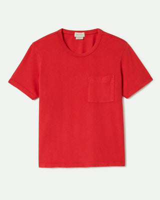 Brixton Women's Carefree Organic Garment Dye Perfect Pocket S/S T-Shirt - Crimson