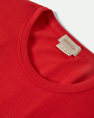 Brixton Women's Carefree Organic Garment Dye Perfect Pocket S/S T-Shirt - Crimson