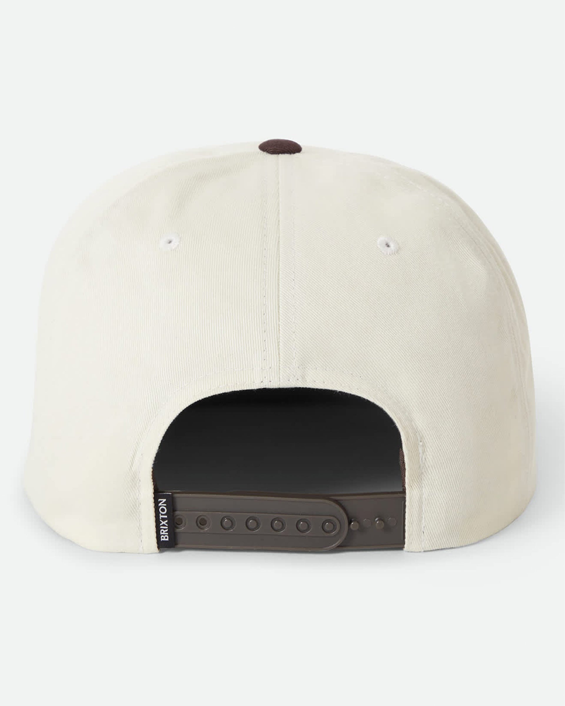Brixton Catch And Release Snapback Hat - Off White/Brown