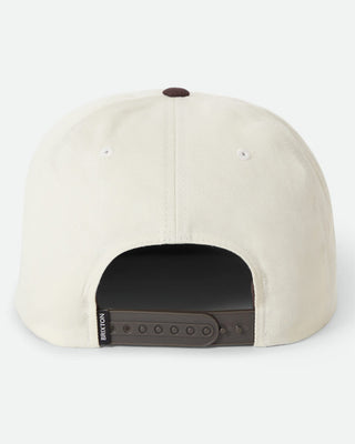 Brixton Catch And Release Snapback Hat - Off White/Brown