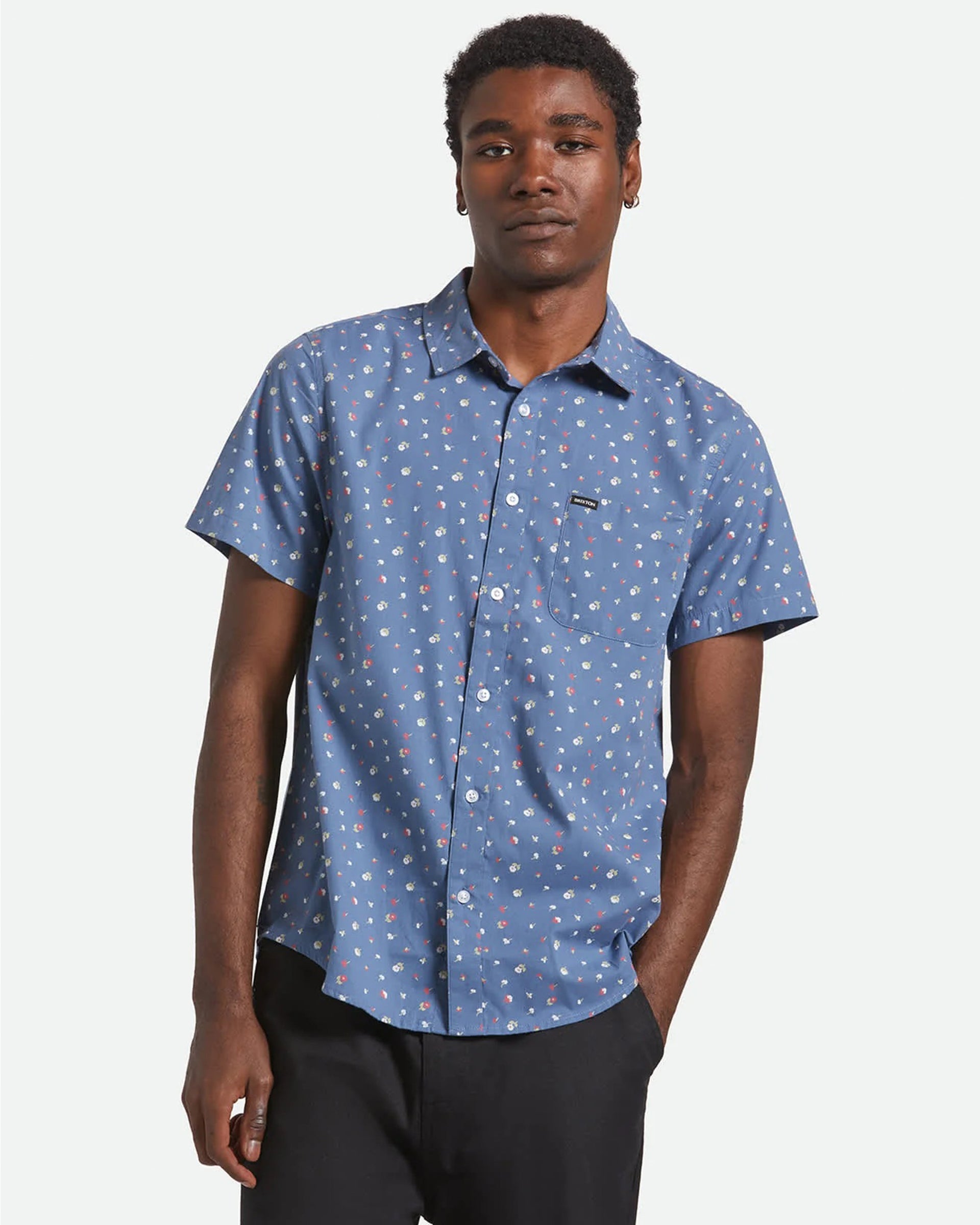 Charter Print S/S Shirt - Bering Sea/Micro Floral – Jack's Surfboards