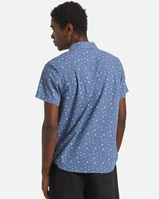 Brixton Charter Print Short Sleeve Shirt - Bering Sea/Micro Floral