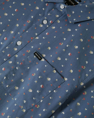 Brixton Charter Print Short Sleeve Shirt - Bering Sea/Micro Floral