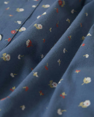 Brixton Charter Print Short Sleeve Shirt - Bering Sea/Micro Floral