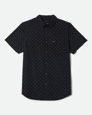 Brixton Charter Print Short Sleeve Shirt - Future Grey Diamond Tile