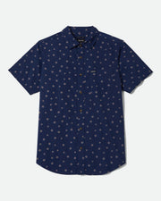 Brixton Charter Print S/S Shirt - Midnight Blue Geo