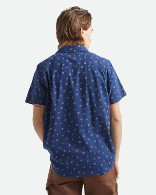 Brixton Charter Print S/S Shirt - Midnight Blue Geo