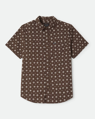 Brixton Charter Print Short Sleeve Shirt - Walnut Brown Bandana