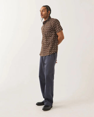 Brixton Charter Print Short Sleeve Shirt - Walnut Brown Bandana