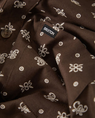 Brixton Charter Print Short Sleeve Shirt - Walnut Brown Bandana