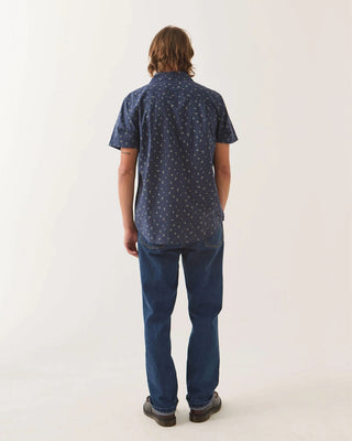 Charter Print S/S Shirt - Washed Navy/Micro Floral