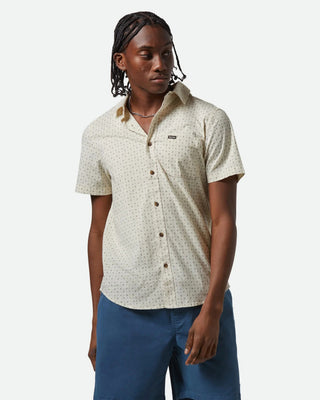 Brixton Charter Print Short Sleeve Shirt - Off White / Micro Floral