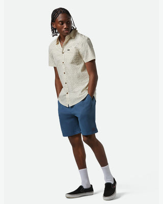 Brixton Charter Print Short Sleeve Shirt - Off White / Micro Floral