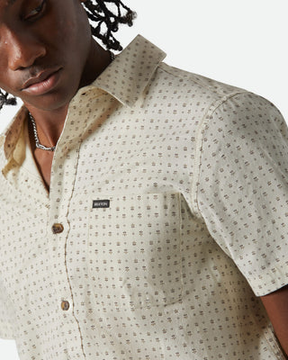 Brixton Charter Print Short Sleeve Shirt - Off White / Micro Floral