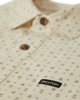Brixton Charter Print Short Sleeve Shirt - Off White / Micro Floral
