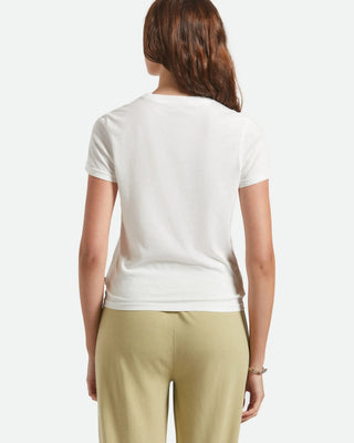 Brixton Women's Chill Out Fitted Crew Short Sleeve T-Shirt - Off White