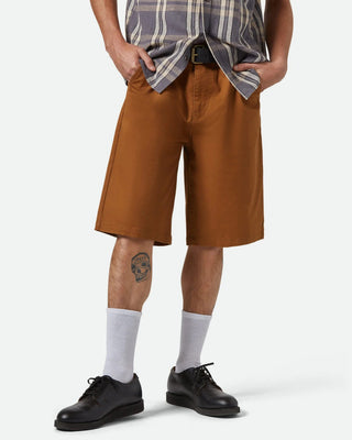 Brixton Choice Chino Baggy Short - Washed Copper