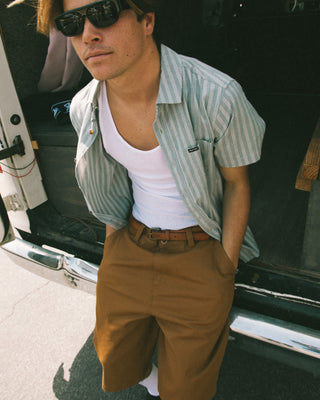 Brixton Choice Chino Baggy Short - Washed Copper